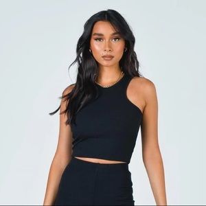Princess Polly Black Crop Top